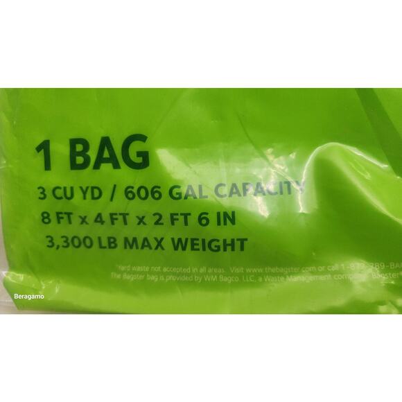 Bagster Dumpster in a Bag Green 606 Gallon Capacity - Picture 5 of 5